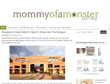 Tablet Screenshot of mommyofamonster.com